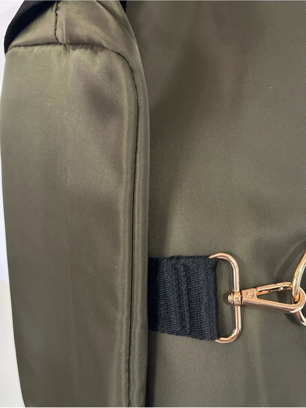Jean Paul Gaultier Olive Green Duffel/ Yoga Backpack Bag w/Gold Hardware 17x15”